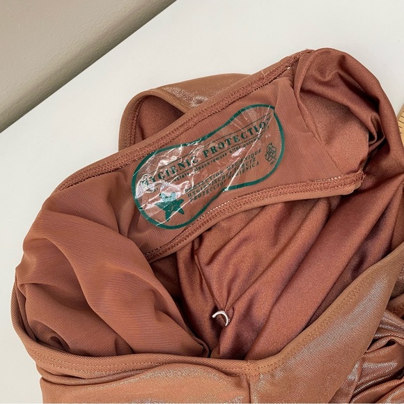 New Gabifresh swimsuits for all Rose Gold One Piece Swimsuit plunge ruched tie - Picture 9 of 12